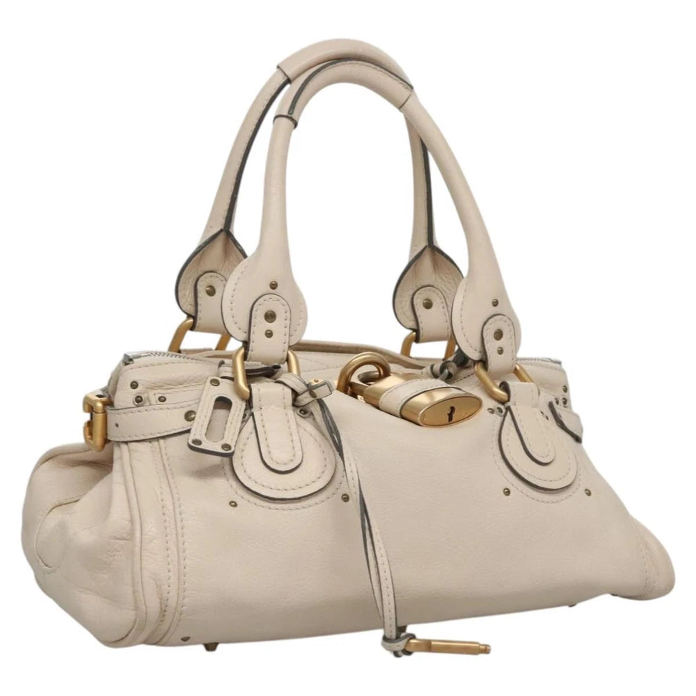 CHLOE PADDINGTON BAG BEIGE LEATHER