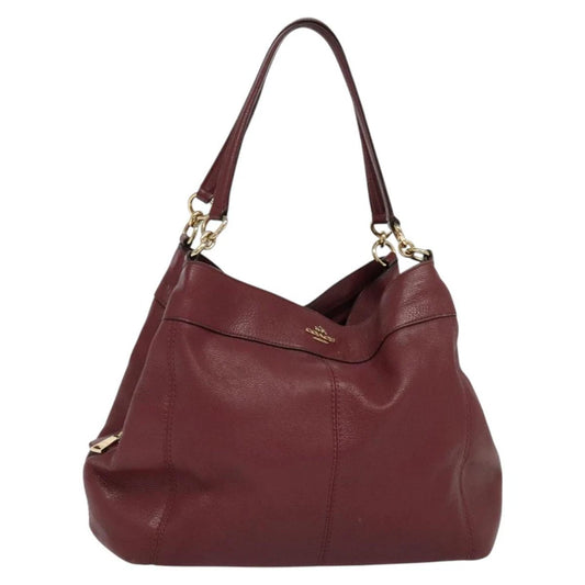 COACH TOTE BAG RED LEATHER