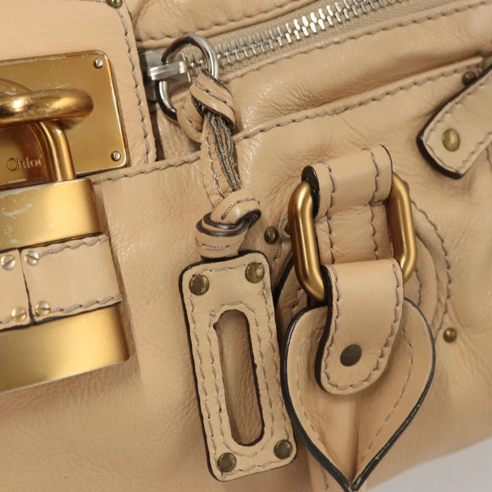 CHLOE PADDINGTON BEIGE LEATHER