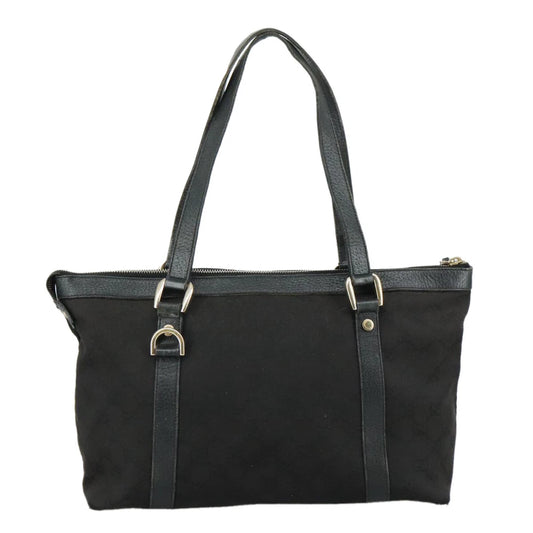 GUCCI TOTE BAG BLACK GG CANVAS