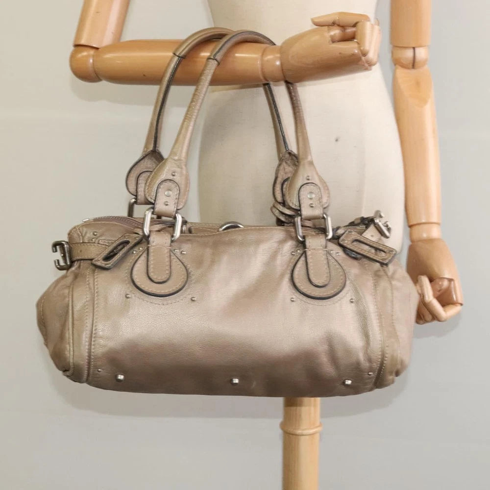 CHLOE PADDINGTON BAG BEIGE LEATHER