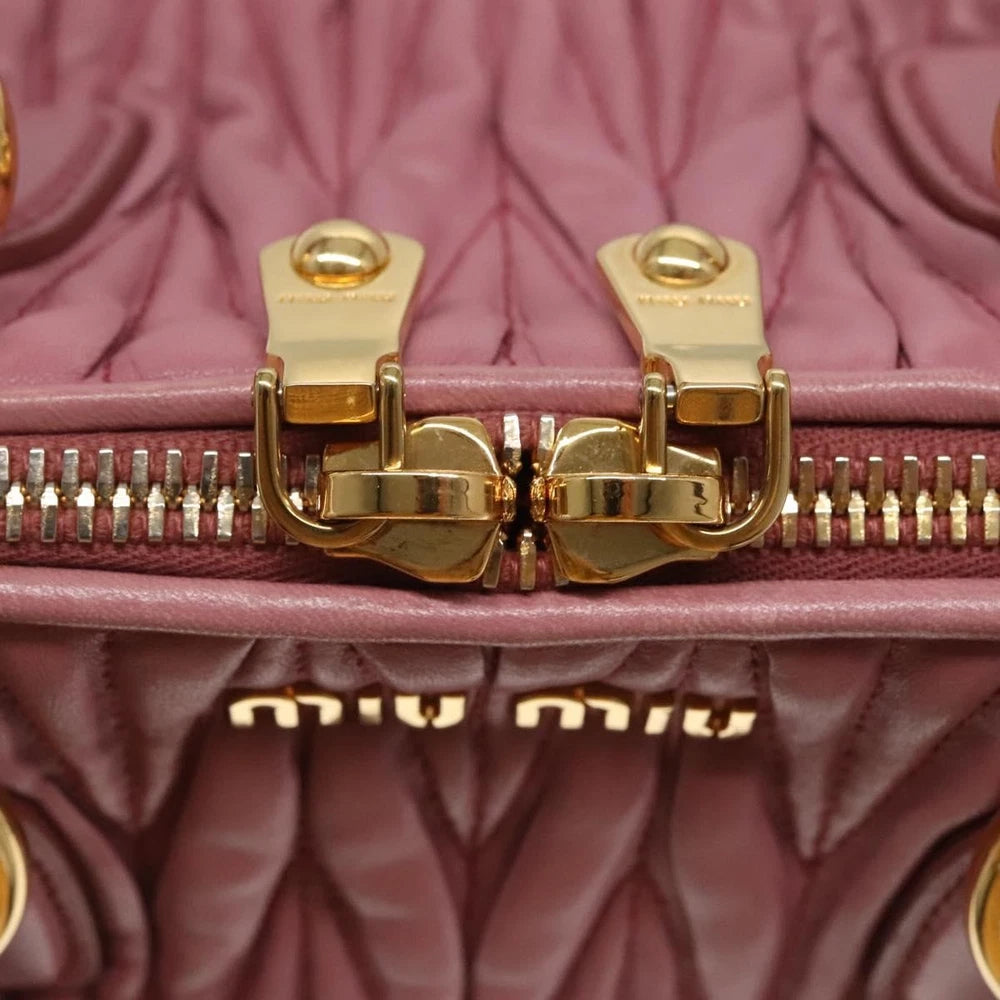 Miu Miu Matelasse Bag - Pink Leather
