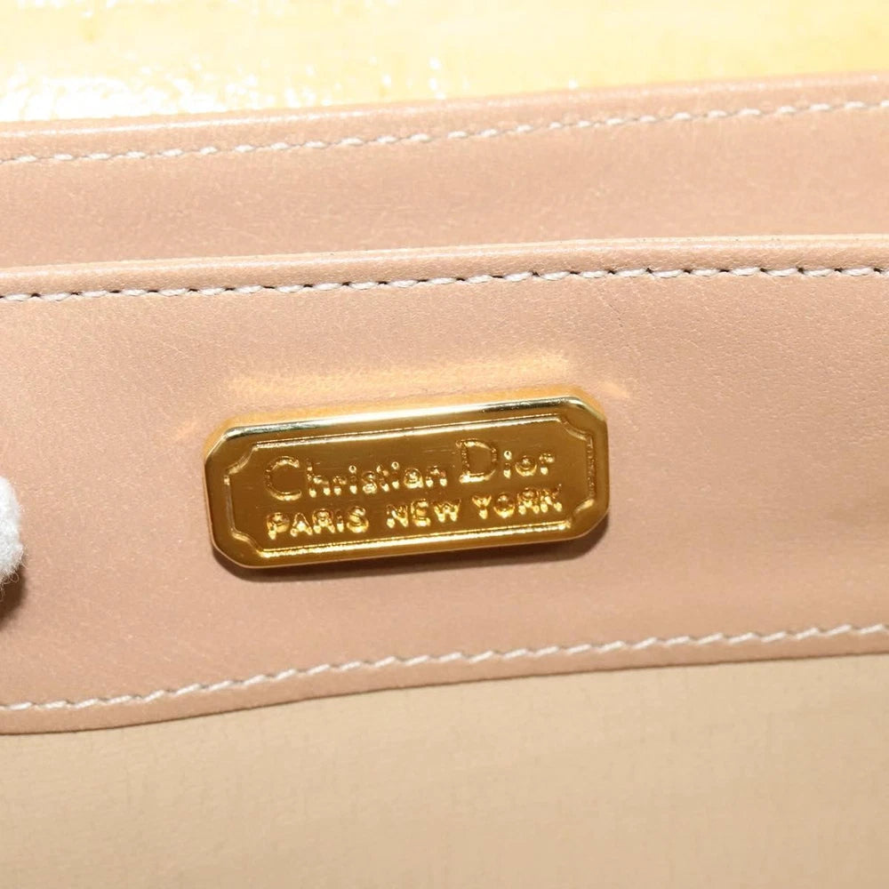 Christian Dior Chain Shoulder Bag - Beige Leather