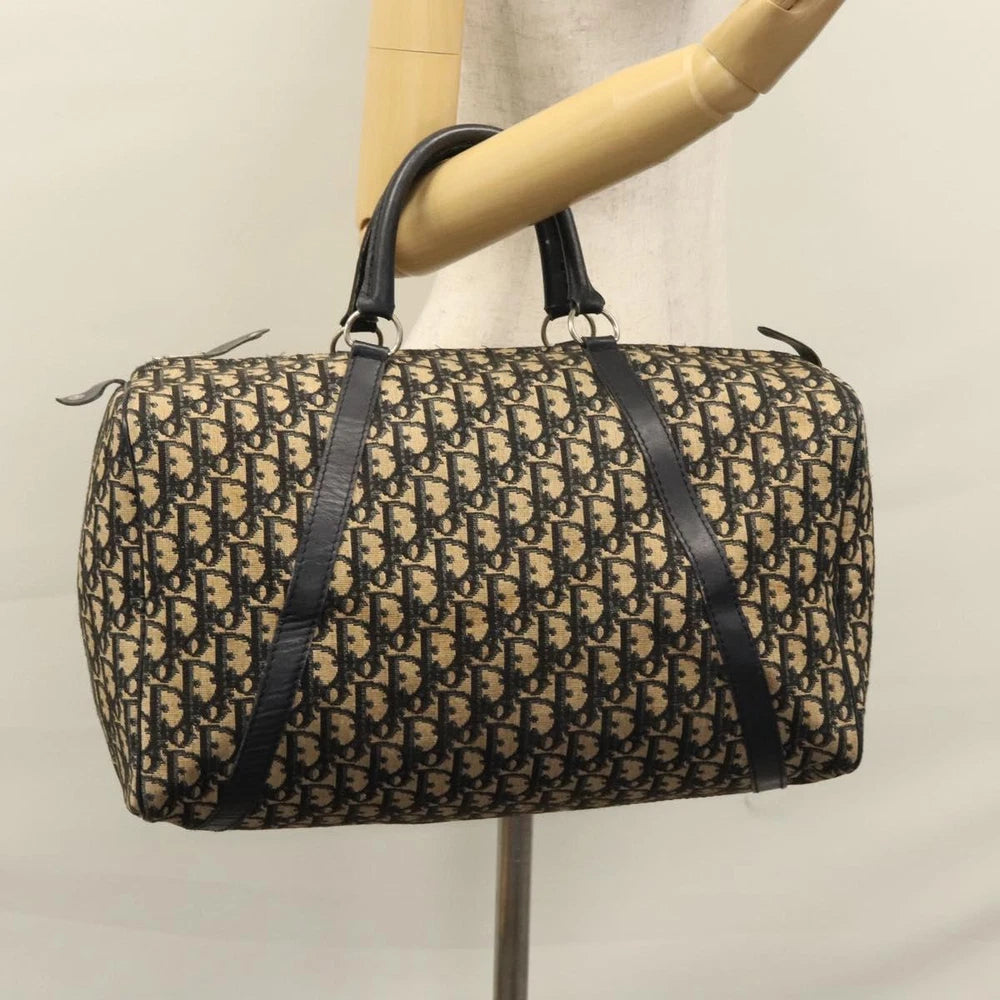 CHRISTIAN DIOR BOSTON BAG 40 TROTTER CANVAS