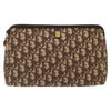 CHRISTIAN DIOR CLUTCH BROWN TROTTER CANVAS