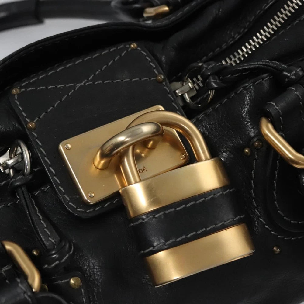 CHLOE PADDINGTON BAG BLACK LEATHER