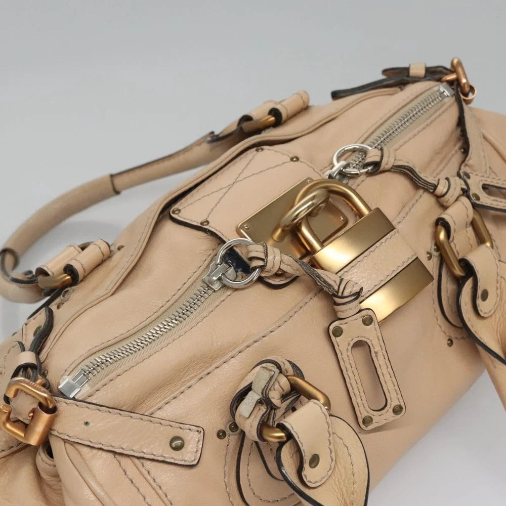 CHLOE PADDINGTON BAG BEIGE LEATHER