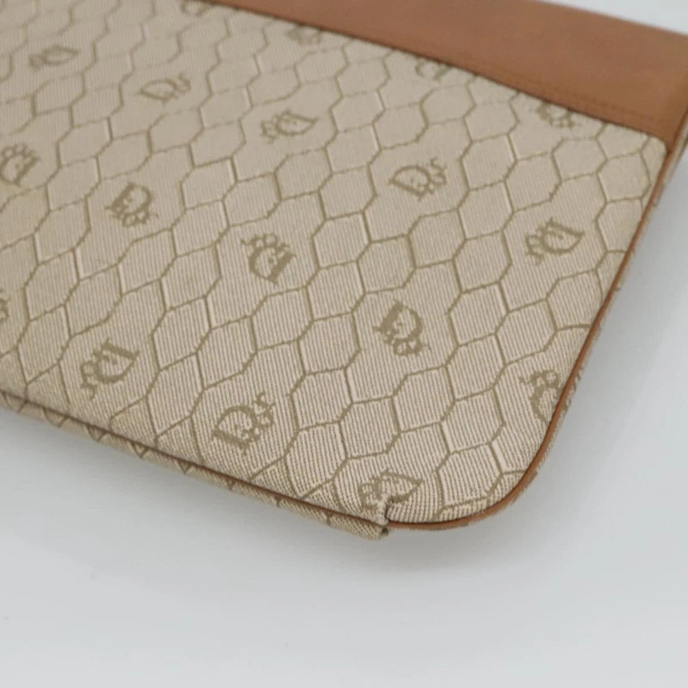 CHRISTIAN DIOR CLUTCH HONEYCOMB CANVAS