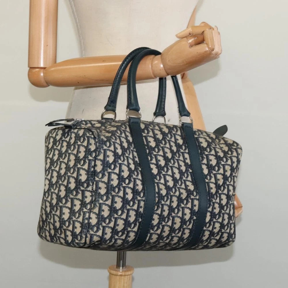 Dior Boston Bag - Navy Trotter Canvas